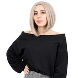 Kahkülsüz Düz Kısa Fiber Sen Peruk / Küllü Bebek Sarı
