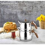 Kahramanlar 1050-A Yağmur Ahşap Çaydanlık Orta Boy - Kahverengi