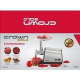 Kahramanlar Crown Gold CRW-1813 Çelik Sistem Et Kıyma Makinesi 1200W (Sosis Sucuk Dolum Aparatlı) - Inox