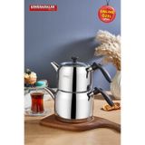Kahramanlar Delux Mini Boy Siyah 4 Parça Çaydanlık Takımı