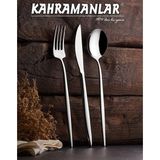 Kahramanlar Dora 72 Parça Çatal Kaşık Bıçak Seti Paslanmaz Çelik 12 Kişilik Kullanım İçin