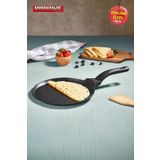 Kahramanlar Helegra Döküm 26 Cm Siyah Krep Tavası