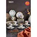 Kahramanlar Hera 6'Lı 12 Parça Porselen Kahve Fincanı Takımı