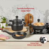 Kahramanlar Motto Prime 7 Parça Döküm Tencere Seti
