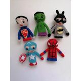 Kahramanlar Takımı Parmak Kuklaları Amigurumi Organik Oyuncak