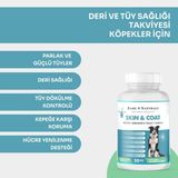 Kahu Naturals Deri ve Tüy Sağlığı Takviye, Bira Mayası, Sarımsak, Mos, Spirulina, Köpek, 60 Tablet