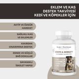 Kahu Naturals Joints&mobility, Glukozamin, Kondritin, Msm, Kolajen, Kedi ve Köpek, 60 Tablet