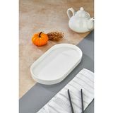 Kahvaltı ve Sunum Için Porselen Servis Tabağı 32,5X17 cm - 32,5 x 17 cm