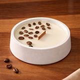 Kahve Aromalı Mum / Kahveli Dekoratif Mum / Lunar Design - Beyaz