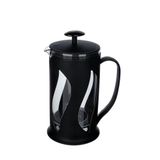 Kahve & Çay Presi, Paslanmaz Metal Süzgeçli Coffee French Press, Bitki Çayı Demliği (Siyah)