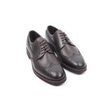 Kahve Deri Klasik Erkek Ayakkabı Brogue Detaylı Bağcıklı Model