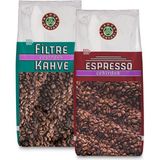Kahve Dünyası 1 kg Çekirdek Filtre Kahve ve Espresso Lezzeti ile Taze Kavrulmuş Kahve