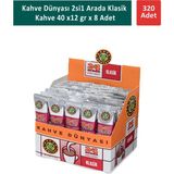 Kahve Dünyası 2si1 Arada Klasik Kahve 40 x 12 gr x 8 Adet Sade Lezzetli Granül Kahve