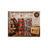 Kahve Dünyası 40 Kişilik Take Away Kahve ve Çay Seti | 40 Karton Bardak 240 ml + 40 Siyah Çay + 40 Adet 3’ü 1 Arada Hazır Kahve | Toplam 120 Parça