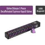 Kahve Dünyası 5 Peace Decaffeinated Espresso Kapsül Kahve 100 Kapsül - 1 Adet