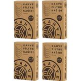 Kahve Dünyası 80 Adet x 4 Kahve Filtre Kağıdı Sade Aroma ile Filtre Kahve Makineleri İçin - Kağıt Filtre