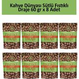Kahve Dünyası Antep Fıstık Draje 60 gr x 8 Adet Sütlü Lezzetli Çikolata İle Hazırlanmış