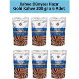 Kahve Dünyası Gold Hazır Kahve 200 gr x 6 Adet - 1,2 kg - Türk Kahvesi