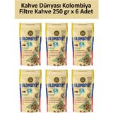 Kahve Dünyası Kolombiya Filtre Kahve 250 gr x 6 Adet - 1,5 kg