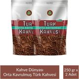 Kahve Dünyası Zıpper Türk Kahvesi Orta Kavrulmuş 250 gr x 2 Adet