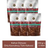 Kahve Dünyası Zıpper Türk Kahvesi Orta Kavrulmuş 250 gr x 6 Adet