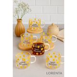 Kahve Fincanı Seti, Kulplu, Türk Kahvesi ve Espresso, 6'lı Paket - Seçenek 1