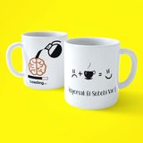 Kahve İçiyorsak Bi Sebebi Var Motto Baskılı Kupa