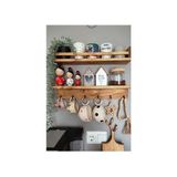 Kahve Köşesi 2 Li Raf Set - Ahşap