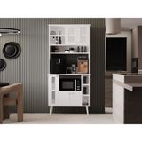 Kahve Köşesi 90 cm %100 Mdf Panjur Kapak Çok Amaçlı Dolap - Beyaz