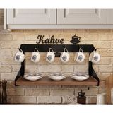 Kahve Köşesi Standı / Kahve Yazılı Tek Raflı Organizer