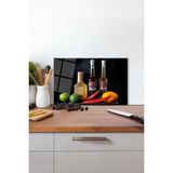 Kahve Lokum Çikolata Cam Kesme Tahtası , Silikon Ayaklı, Kırılmaya Dayanıklı, Sunum Kesim Tablası - 30 x 45 cm