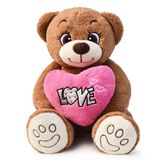 Kahve Love Kalpli Pelüş Sevimli Ayıcık,Hollywood Pelüş Doldurulabilir Oyuncak,Aşık Ayıcık,Sevgilier Günü Ayısı,Kawaii,