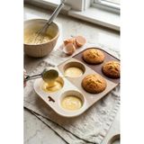 Kahve Rengi 6 Lı Silikon Kek Ve Çikolata Kalıbı & Muffin Kabı Pişirme Gereci 16X25 Cm