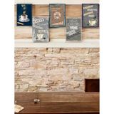 Kahve Ruhunu Dekorasyonunuza Yansıtan 5 Parça (20Cmx29cm) A4 Mdf Baskı Tablo, Duvar Tabloları , Kahve Köşesi Tabloları, Cafe Tabloları, Çerçeve Görünümlü Dekoratif Hediyelik