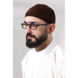 Kahve Super Namaz Dantel Detayli Orme Orlon Namaz Takkesi