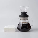 Kahve Sürahisi Yks-Ayarlı Cam Dripper Seti-Kağıt Filtre Seti