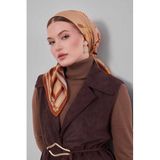 Kahve Twill İpek Eşarp Lunera Koleksiyonu