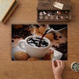 Kahve ve Kurabiyeler Tasarımı 240 Parça Ahşap Puzzle Ahşap Kutuda MP08186