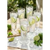 Kahve Yanı Flüt Cam Bardak Seti - 6 Parça, 140 Ml