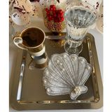 Kahve Yanı Peçete,kokteyl Peçetesi,sunum Peçetesi,kahve Sunum Peçetesi,parti Peçetesi - Ekru - Gümüş - 13 x 14