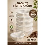 Kahveciniz 250/90 Basket Filtre Kahve Kağıdı (500 Adet) – Kahve Makinesi Uyumlu, Profesyonel Demleme