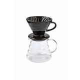 Kahvehanem V60 02 Kahve Demleme Tanışma Seti - Siyah (dripper + 600 Ml Kahve Sürahisi)