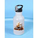 Kahveli Matara Suluk 600 ml - Çocuk Suluk Matara, Çocuk Su Matarası
