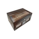 Kahverengi 2 Katlı Camlı Dijital Humidor Puro Kutusu rc59kh