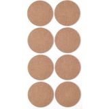Kahverengi 8 Adet Yapışkanlı Sandalye, Masa, Koltuk Altı Parke Koruma Keçesi, Yuvarlak, 5,5 cm - Ahşap - Bej - Siyah