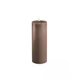 Kahverengi Alevsiz Led Mum - 7,5X20 Cm