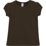 Kahverengi Basic Kız Bebek Çıtçıtlı Sıfır Yaka Karpuz Kol Tişört - 18 - 24 Ay