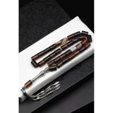 Kahverengi-Beyaz Akik Doğal Taş Tesbih 8 X 12 Mm Silindir Kesim - Tsb-0519