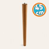 Kahverengi Boyalı Sehpa ve Masa Için Bohem Tarz Ahşap Mobilya Ayağı Aksesuar Ayakları Silindir 45 cm - 1