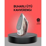 Kahverengi Buharlı Ütü 2200W Sürekli Buhar 120 G Şok Buhar